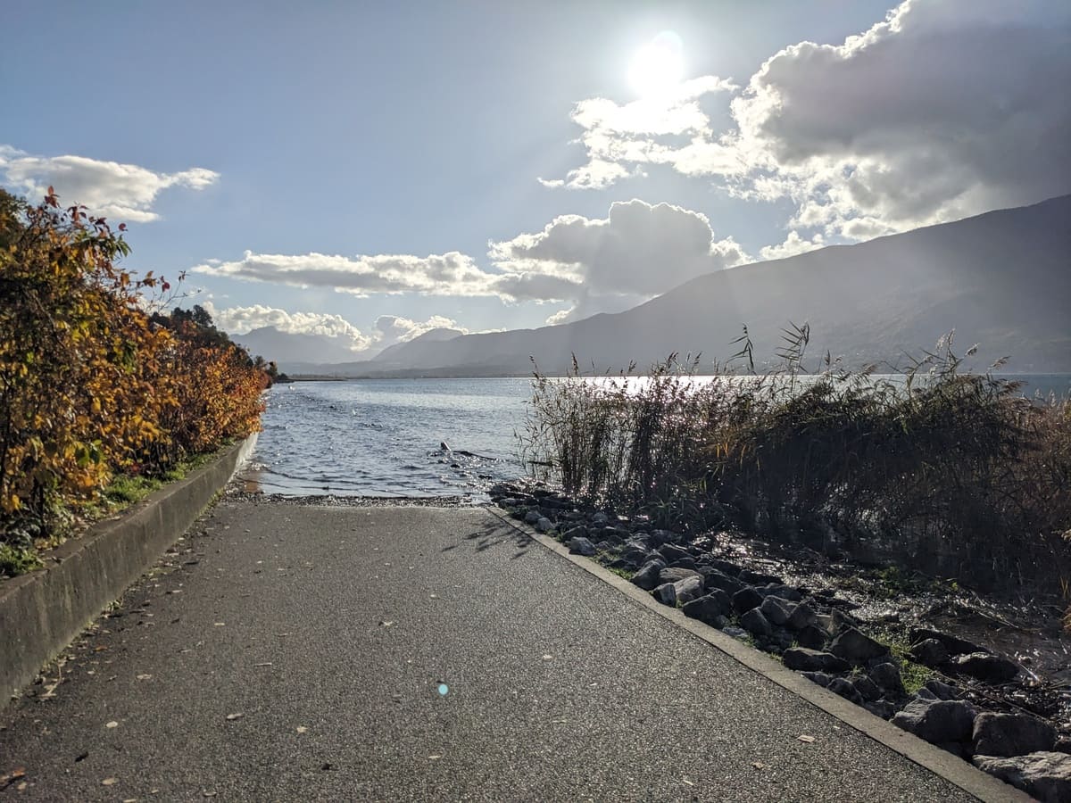 Crue lac du bourget 2023 piste cyclable