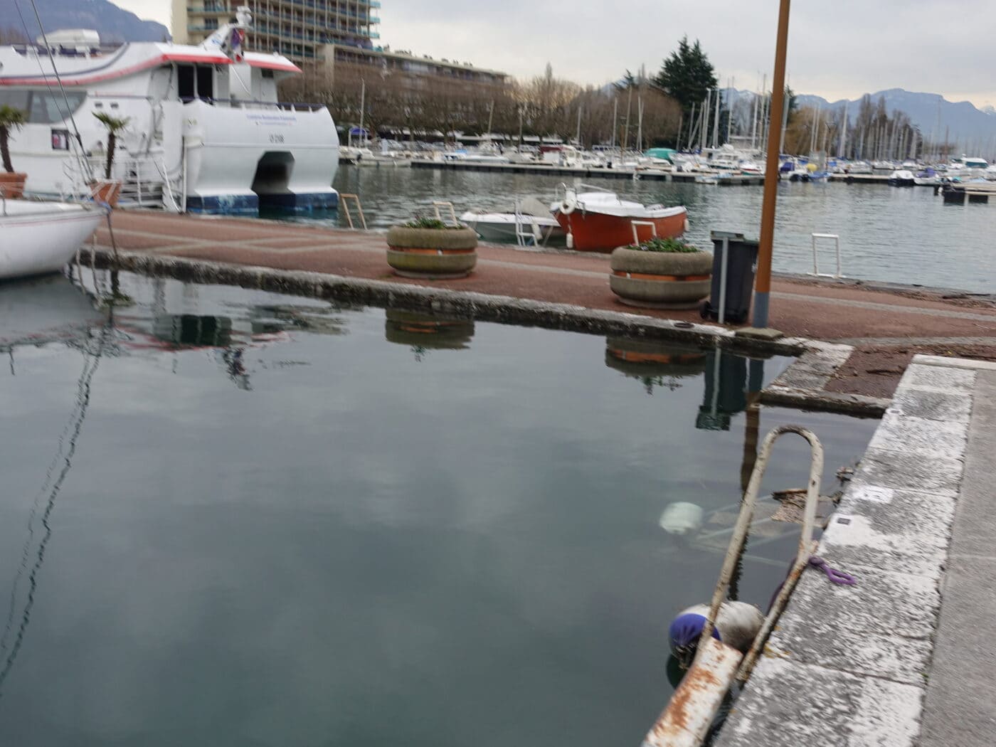Crues Inondations lac du Bourget 2018 Grand Port Aix les Bains