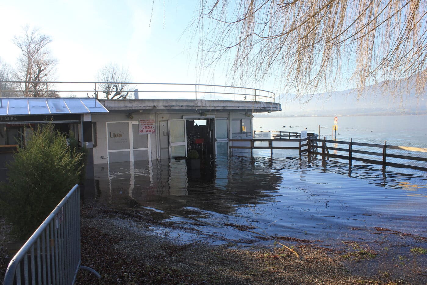 Crues Inondations lac du Bourget 2018 Le Lido