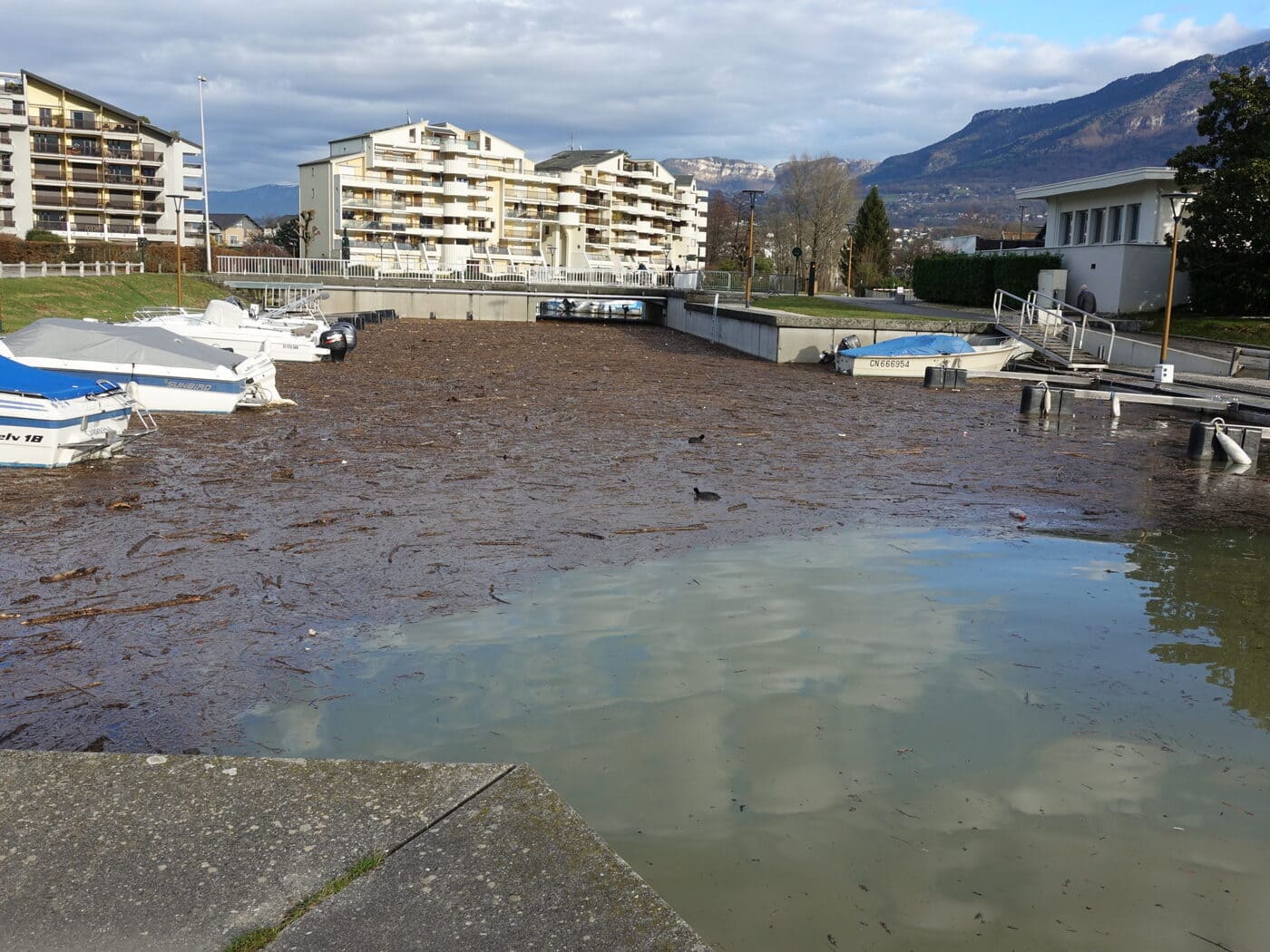 Crues Inondations lac du Bourget 2018 Petit Port Aix les Bains