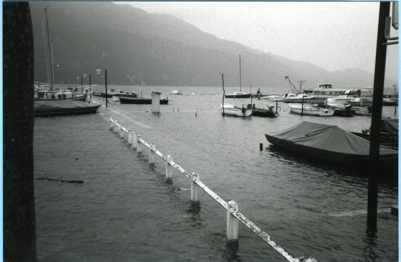 Crues Inondations lac du Bourget Grand Port 1990