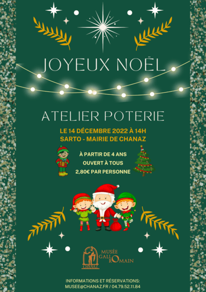 atelier poterie noel chanaz