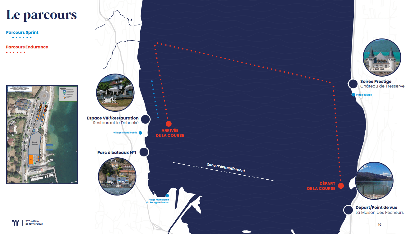 carte regate des trois chateaux lac du bourget