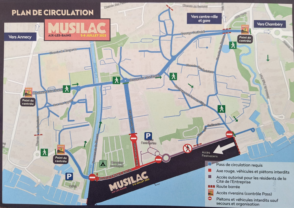 plan de circulation Musilac 2023
