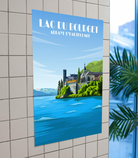 Poster Lac du Bourget Abbaye Hautecombe