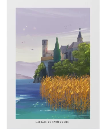 Poster Abbaye Hautecombe Lac du Bourget