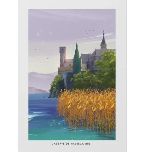 Poster Abbaye Hautecombe Lac du Bourget