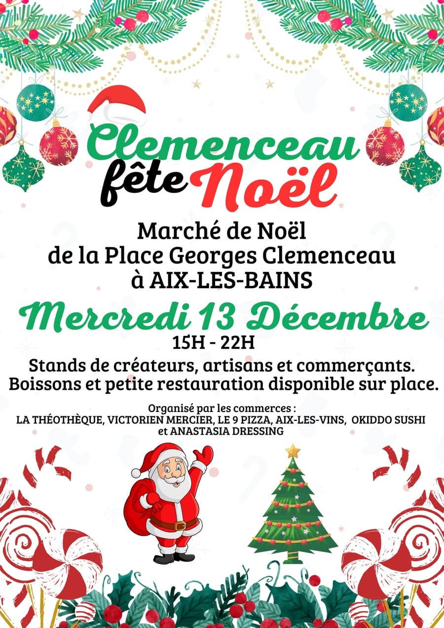 Marché de Noël de la Place Georges Clémenceau à Aix-les-Bains