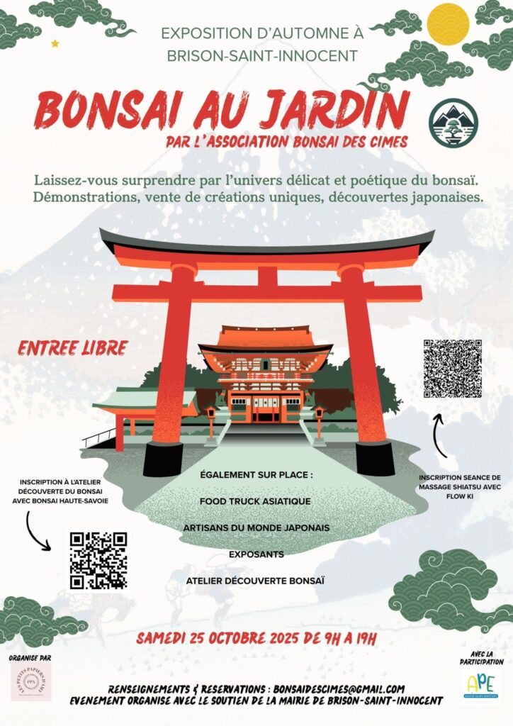bonsai au jardin Brison Saint Innocent