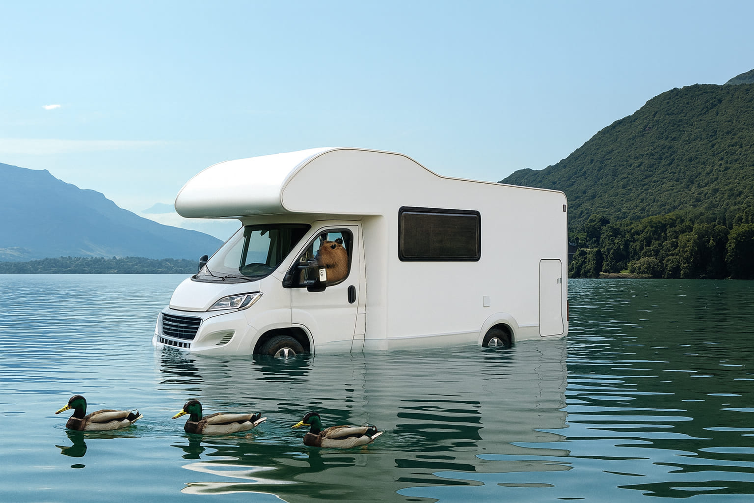 spots stationnement camping car van lac du bourget
