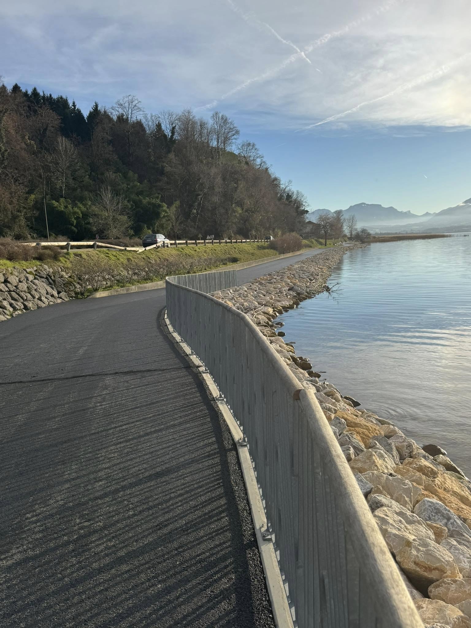 Travaux voie lacustre Aix les Bains