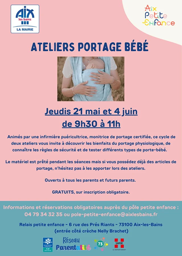 Les P'tites pauses - Ateliers Portage bébé