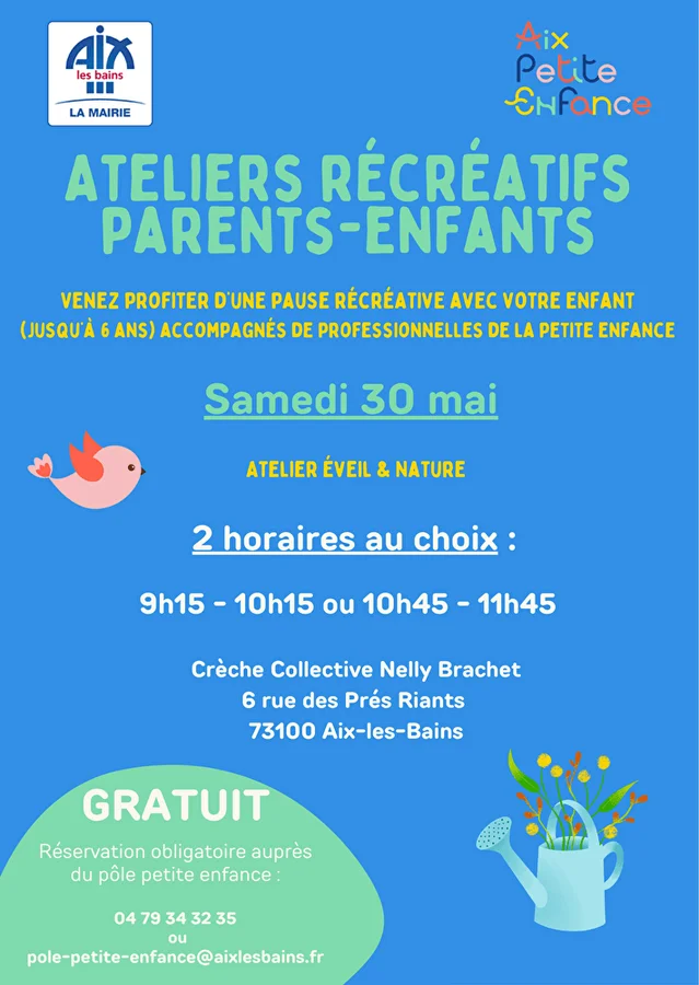 Les P'tites pauses - Ateliers Récréatifs parents - enfants