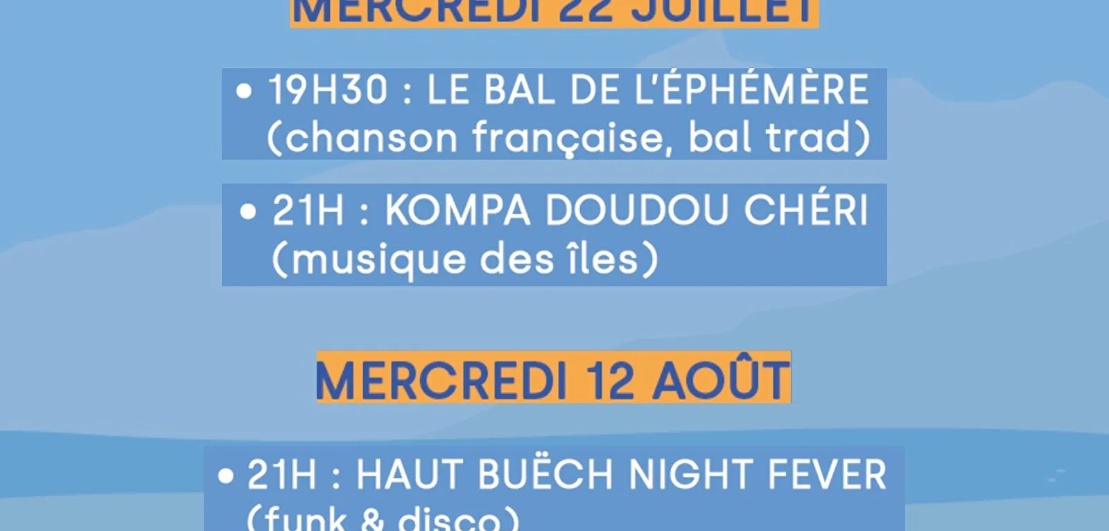 Concerts bonus de l'été
