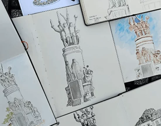 Rencontre d'Urban sketching à Aix-les-Bains