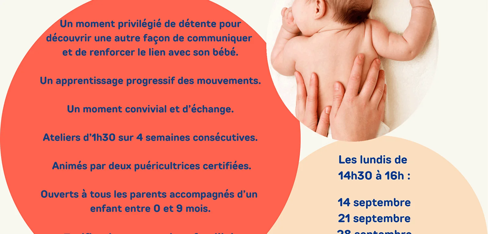 Ateliers parents-enfants : découverte du massage bébé à Aix-les-Bains Ateliers parents-enfants : découverte du massage bébé à Aix-les-Bains