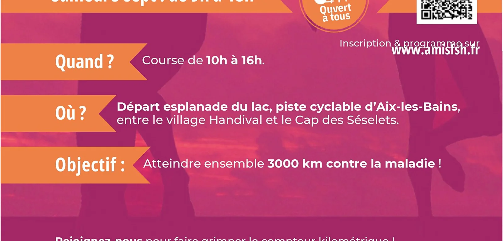 Handival : course solidaire pour la recherche sur la myopathie FSH