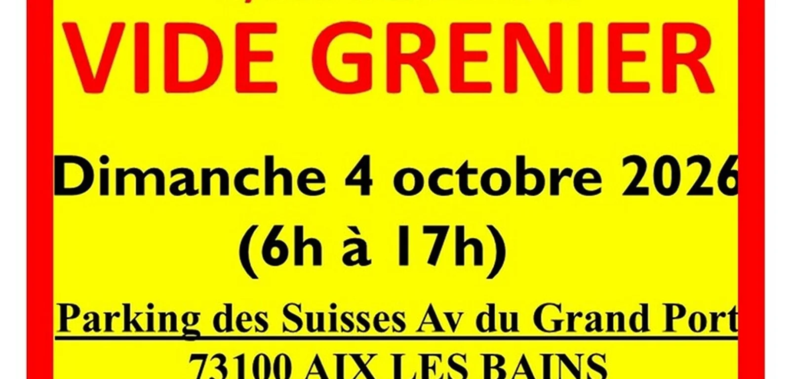 Vide Grenier des Cyclos Aixois à Aix-les-Bains
