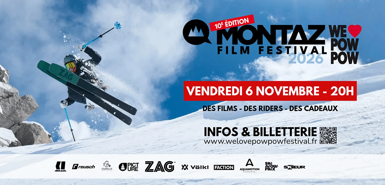 Festival du film de ski We Love Pow Pow à Aix-les-Bains